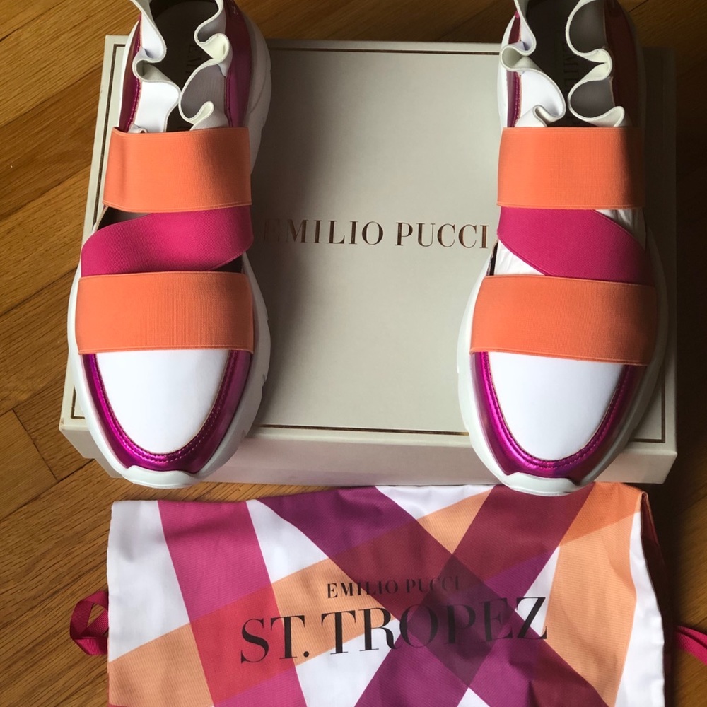 City Up Colourblock Ruffled Emilio Pucci Sneakers